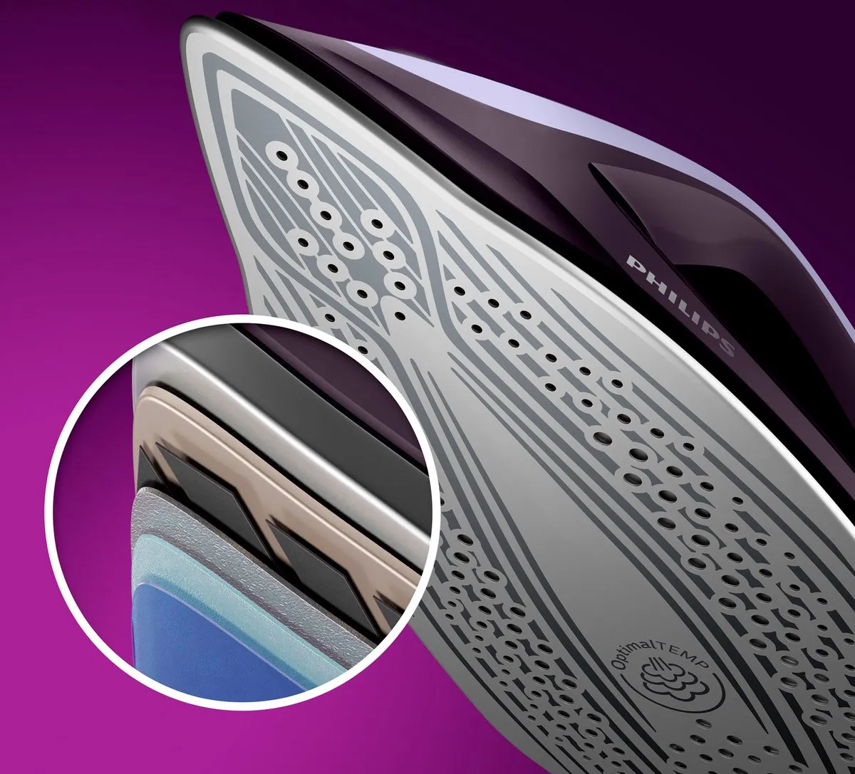 Philips PSG7050/30 Stoomstrijkijzer - 2100W - 1,8L - Violet - afbeelding 3 van 6