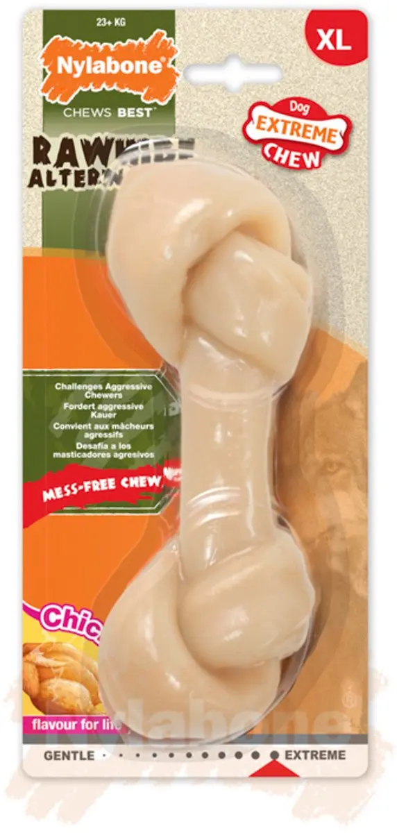 Nylabone Extreme kauwbot knoop met kipsmaak