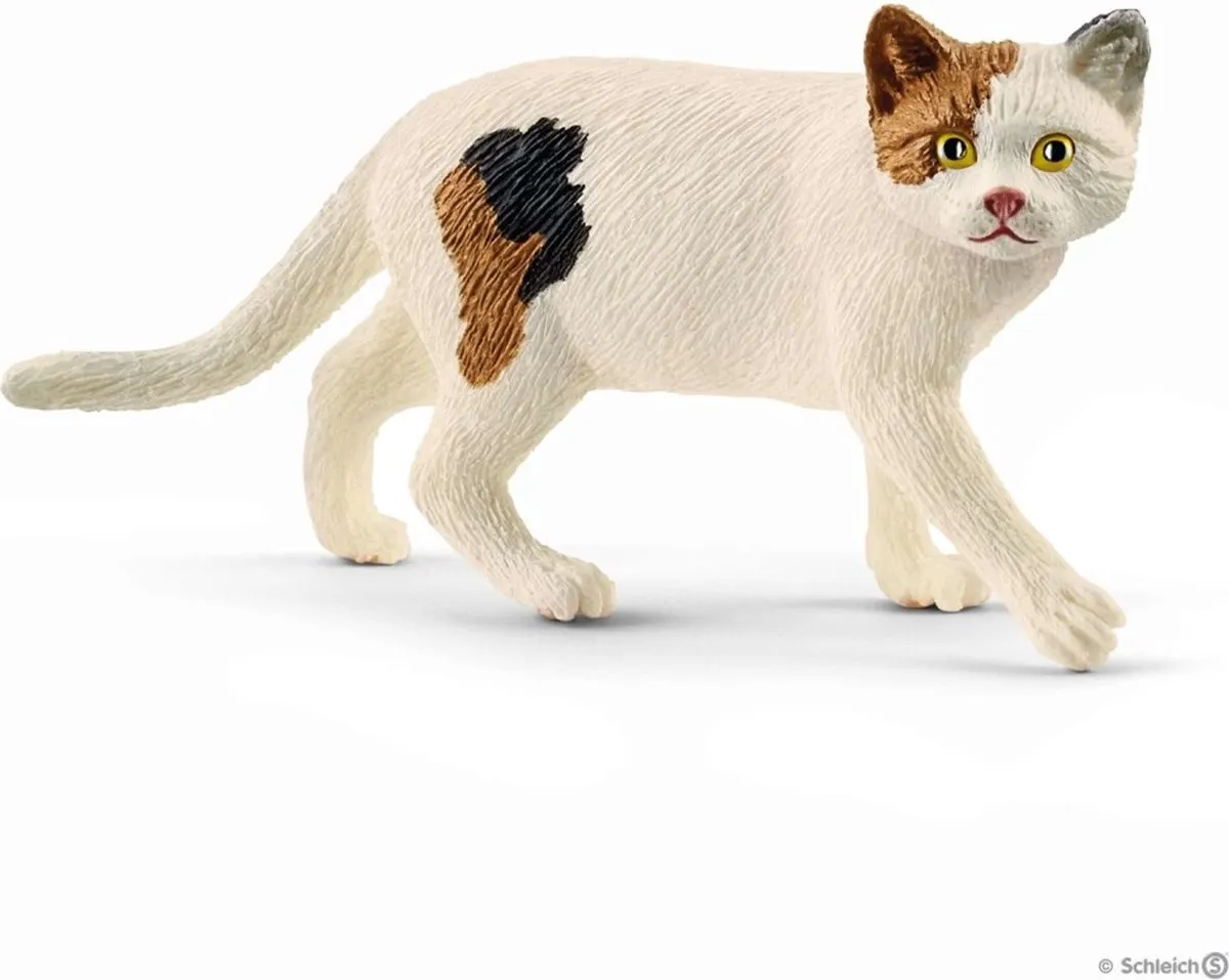 Schleich Amerikaanse Kortharige Kat 13894 - Wit