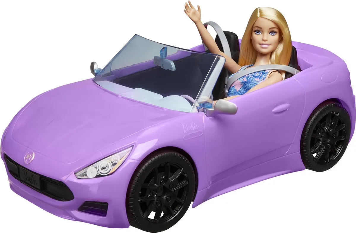 Barbie Pop Modepop - Paarse Cabrio