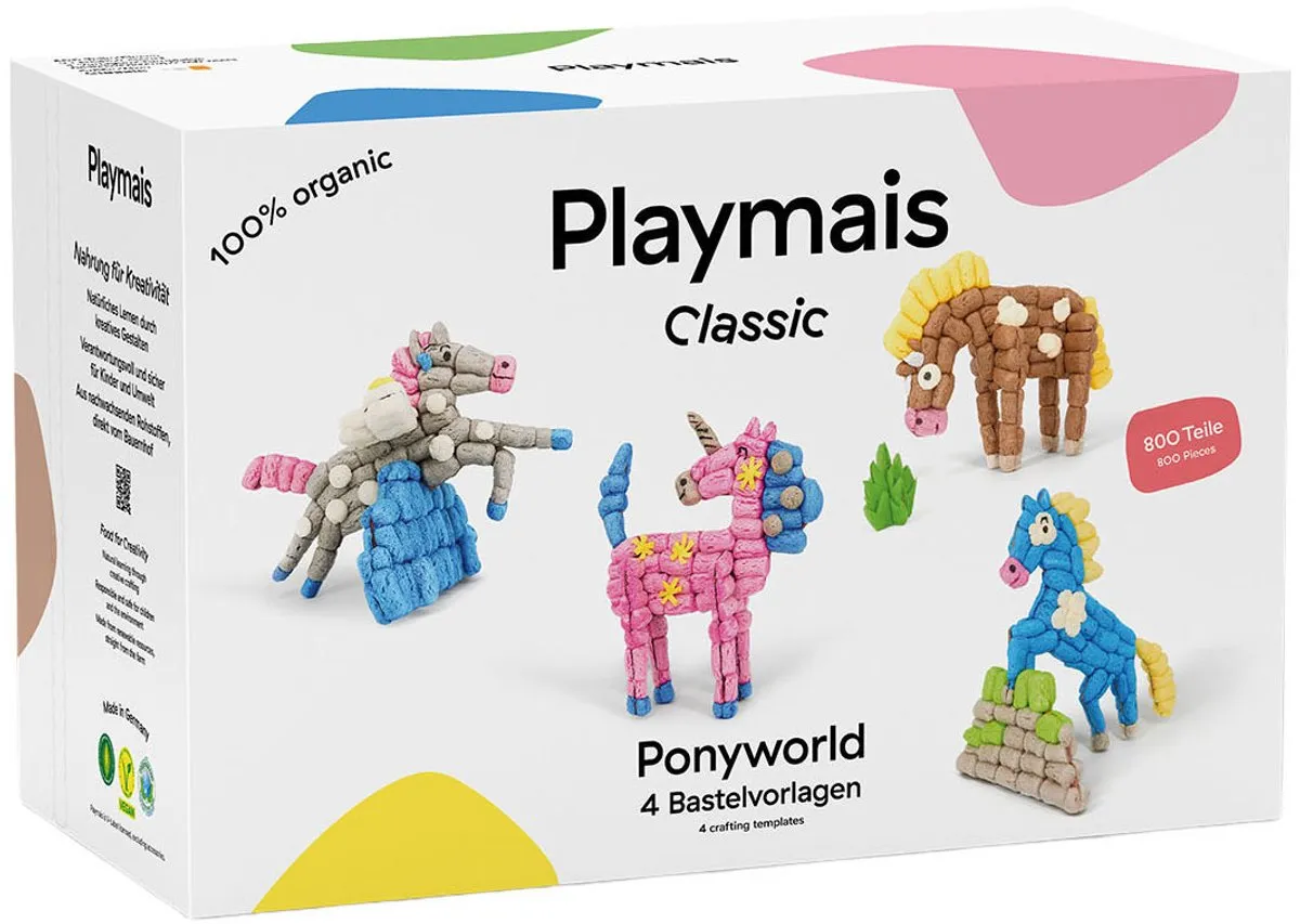 PlayMais Classic Ponywereld 800 Stukjes - Multikleur