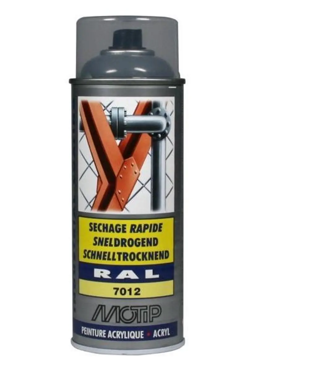 Motip industrial acryllak hoogglans RAL 7012 basalt grijs