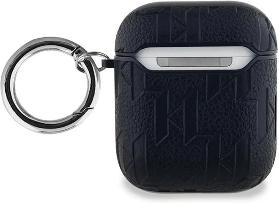 Karl Lagerfeld Choupette Gaufré Hoesje KLA2PGCHPK - AirPods 1/2/3 - Zwart