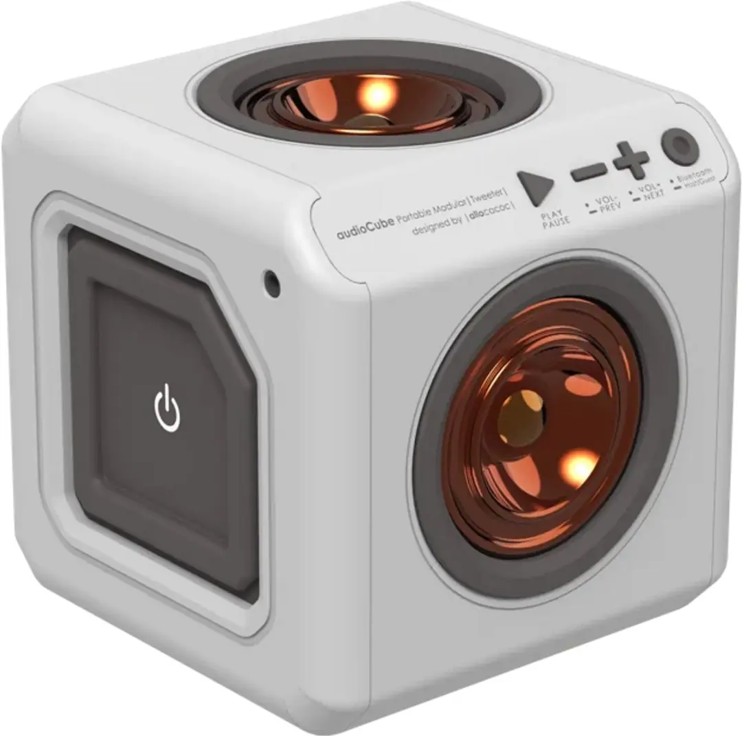 audioCube Portable Modular Tweeter EU; WHITE