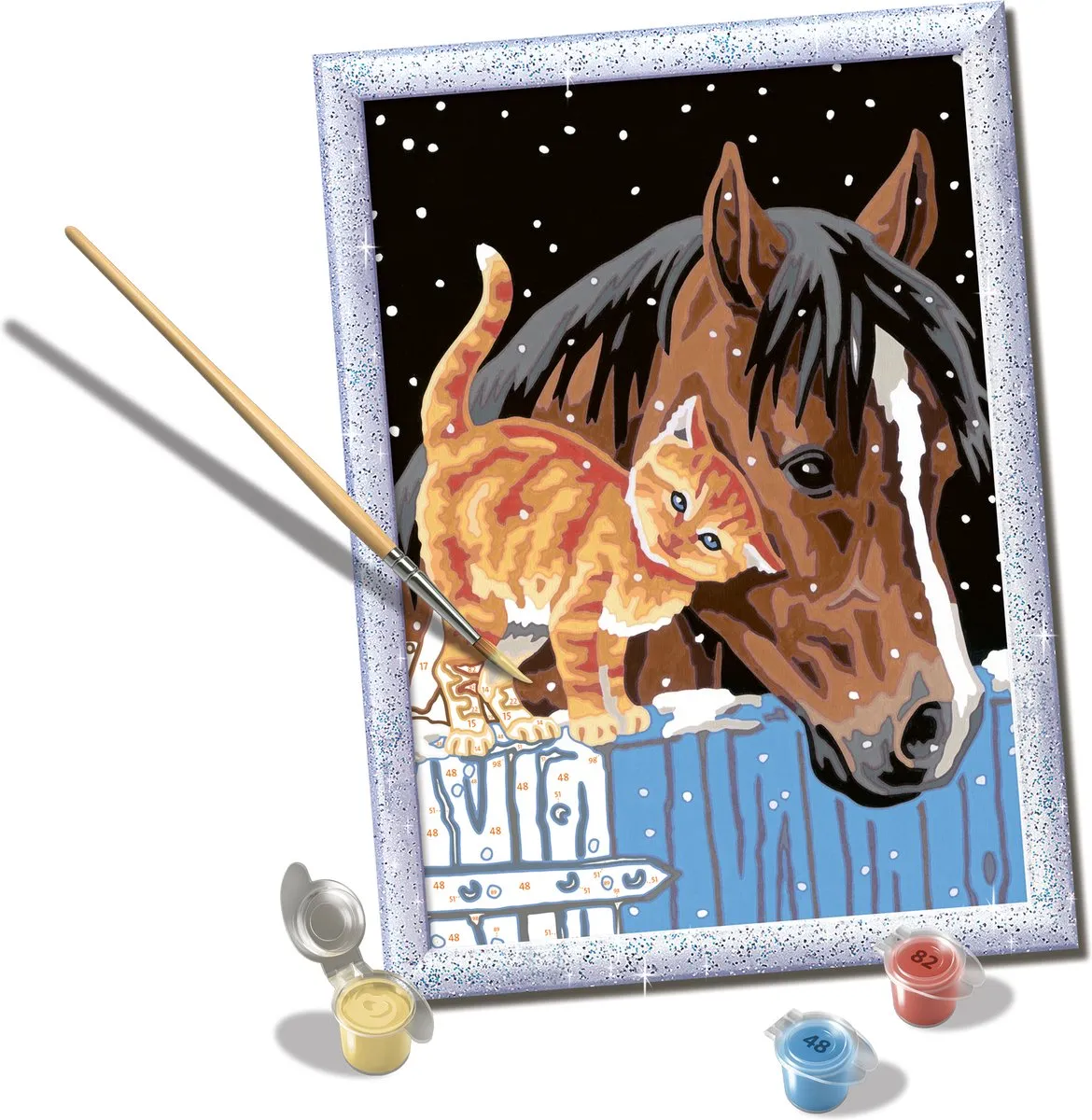 Ravensburger CreArt Stable Friends Schilderen op nummer - Multicolor - 15 Kleuren