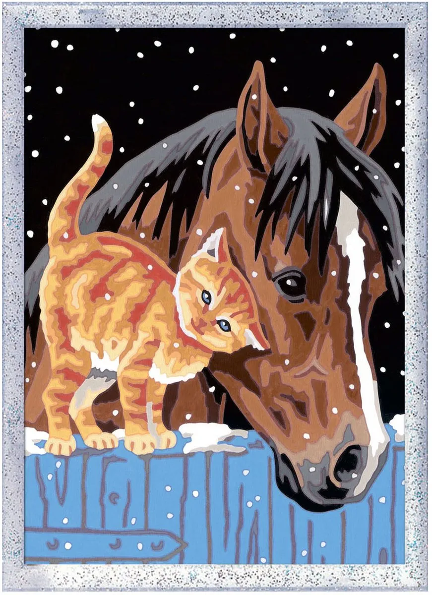 Ravensburger CreArt Stable Friends Schilderen op nummer - Multicolor - 15 Kleuren