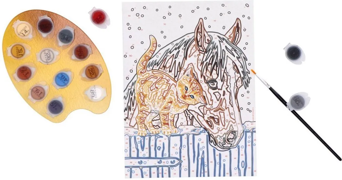 Ravensburger CreArt Stable Friends Schilderen op nummer - Multicolor - 15 Kleuren - afbeelding 6 van 6