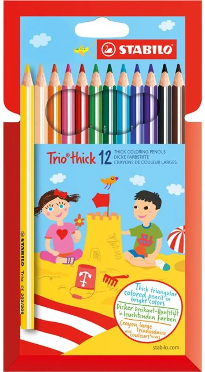 STABILO Trio Dik 203 Kleurpotloden - 72 Stuks (6x12) - Assorti