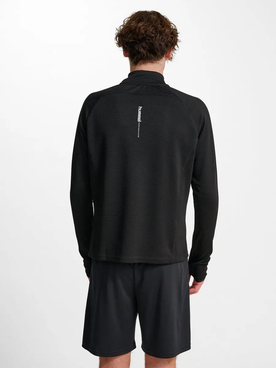 Hummel Hmlpulse Half Zip Midlayer 229901 - XXL - Zwart - afbeelding 6 van 6