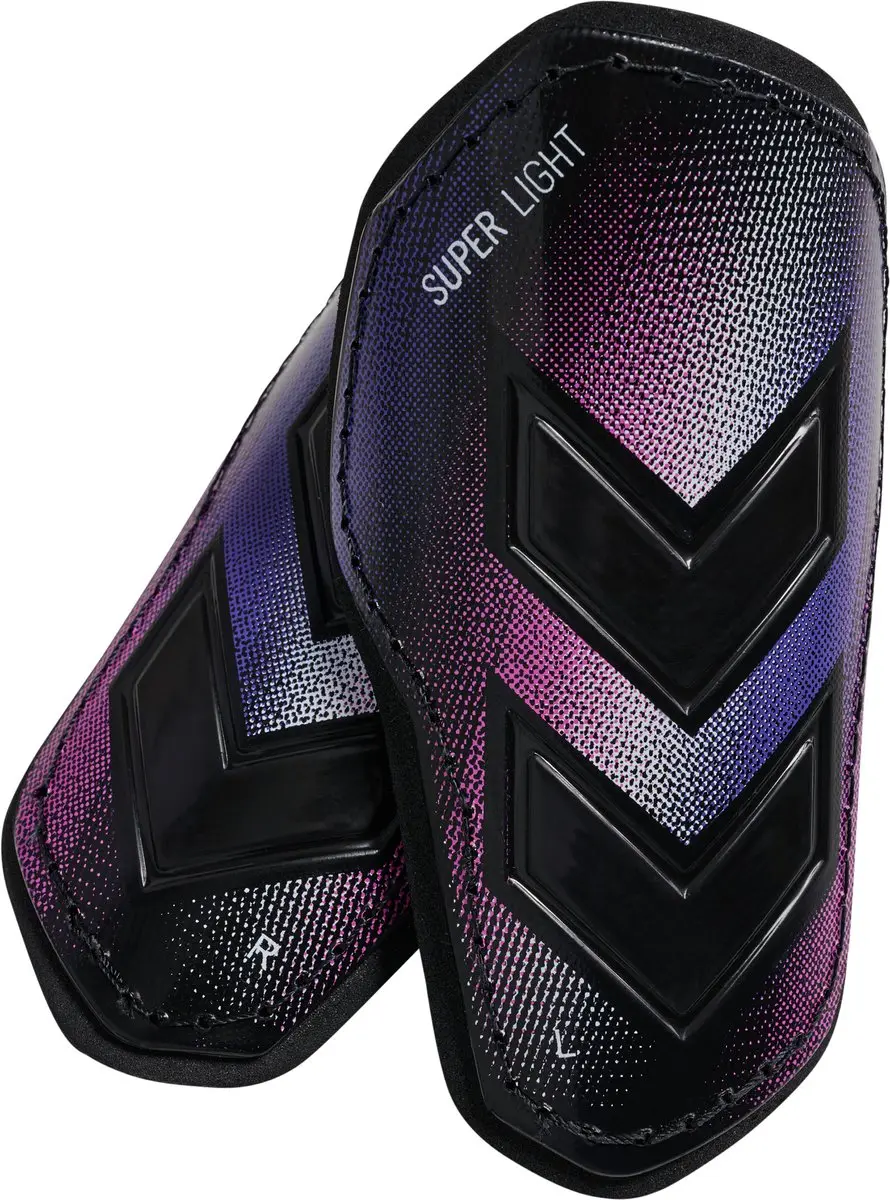 hummel Shin Guards Super Light - XS - Black/Blue/Pink