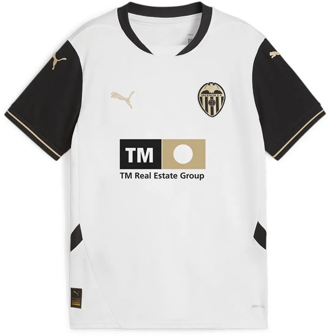 Puma Valencia Cf Home 24/25 Thuis Korte Mouw T-shirt Junior Wit 5-6 Years Kinder