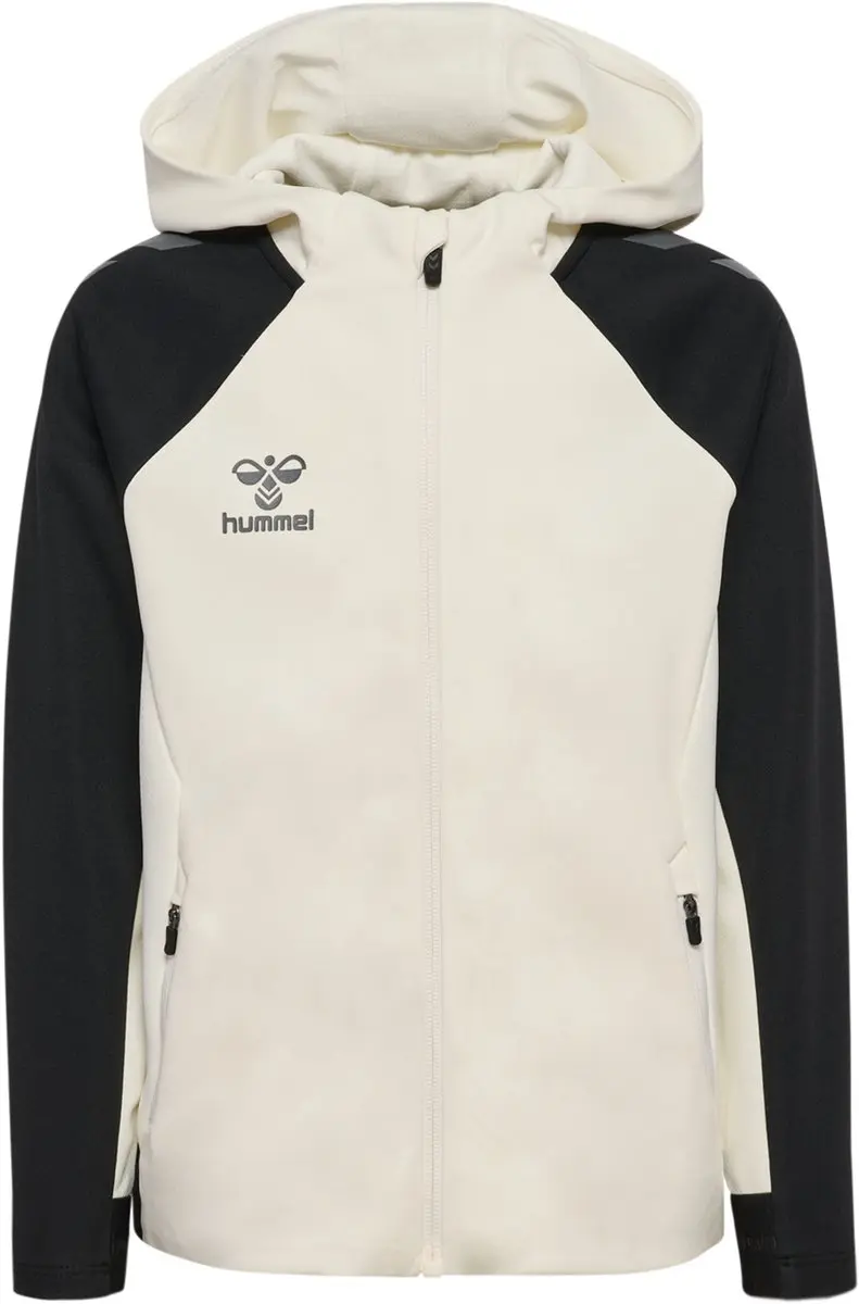 Hummel Cima 2.0 Zip Hoodie Kids - 140 Marshmallow/Black - afbeelding 2 van 6