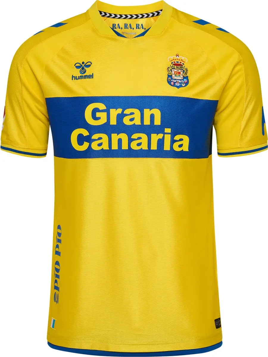 Hummel Ud Las Palmas 26/27 Thuis T-shirt Met Korte Mouwen Geel XL Man