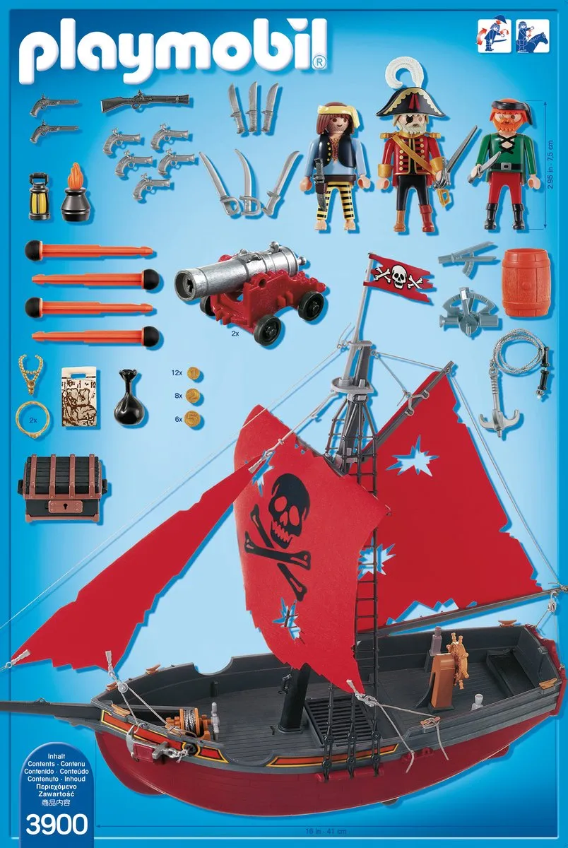 Playmobil Rode Piratenschip 3900 - Meerkleurig