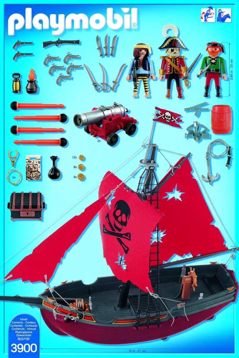Playmobil Rode Piratenschip 3900 - Meerkleurig