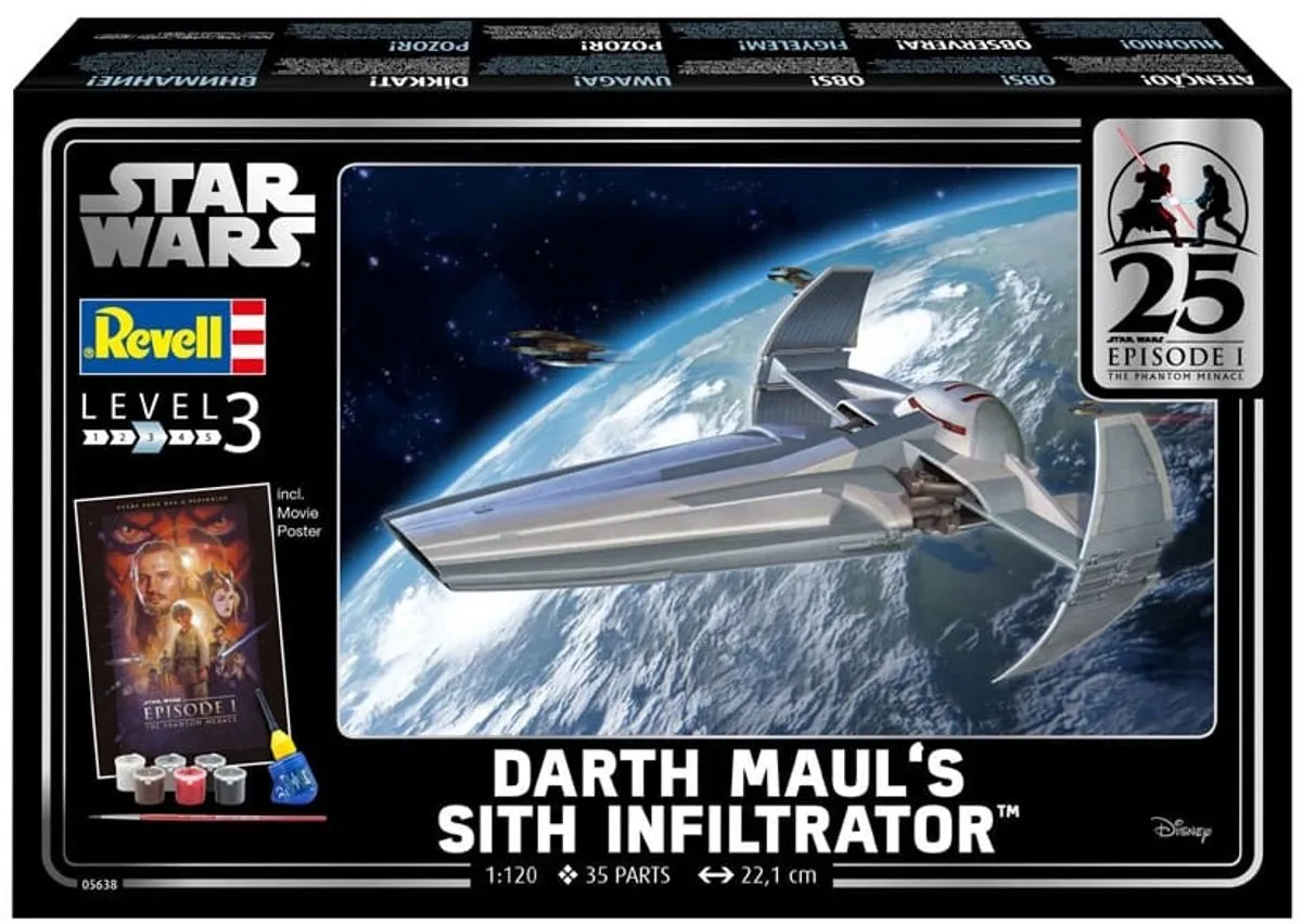 Revell Star Wars Darth Maul Sith Infiltrator 05638 Modelbouwpakket - 1:1200 - 35 Onderdelen - Multi