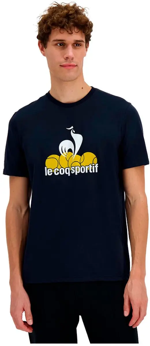 Le Coq Sportif Tennis Graphique 25 N°1 T-shirt Met Korte Mouwen Blauw L Man