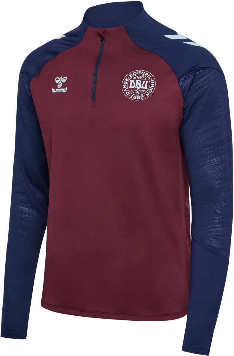 Hummel DBU 26 Pro Tr Half Zip Sweat - Windsor Wine/Peacoat - afbeelding 4 van 6