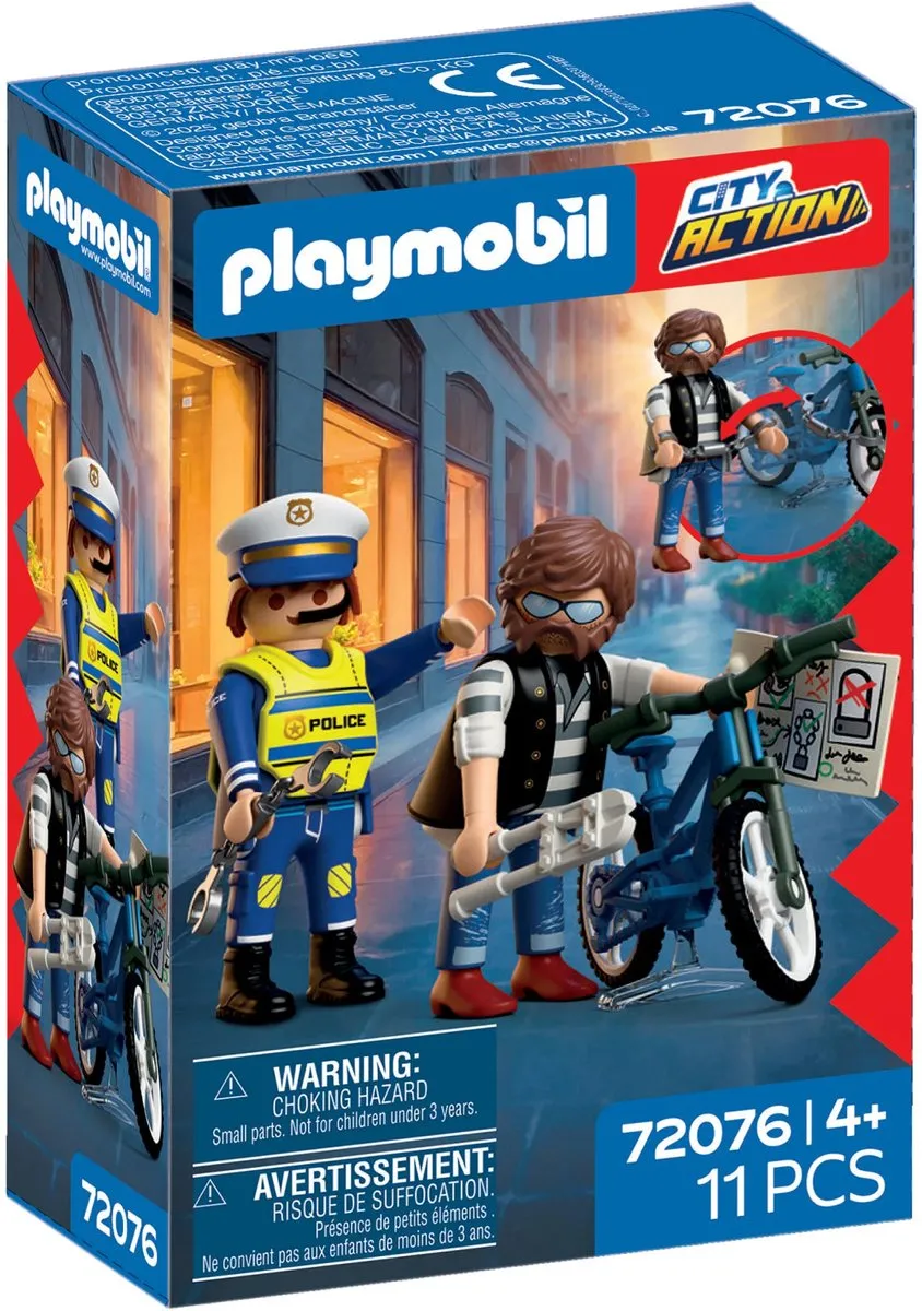 Playmobil 72076 Politieagent & Crimineel - Actiefiguren - 4+ Jaar - Meerkleurig