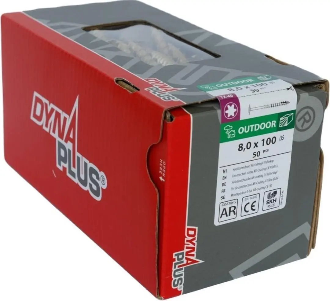 Dynaplus Torx 40 Tellerkopschroeven 8x100mm - 50 Stuks - Geel - afbeelding 6 van 6