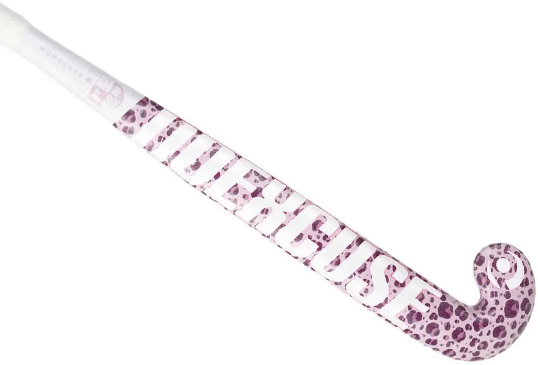 Princess Woodcore Junior Leopard Pink/White 18 Hockeystick
