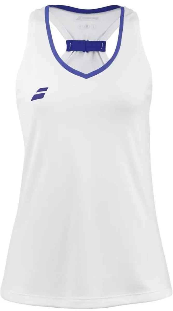 Babolat Play Top Mouwloos T-shirt Wit 12-14 jaar