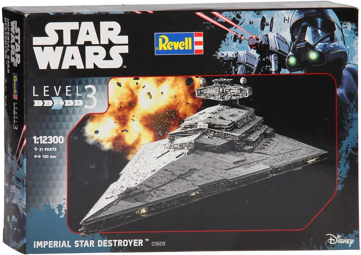 Star Wars Revell Imperial Star Destroyer 1:12300 Bouwpakket - 21 Onderdelen
