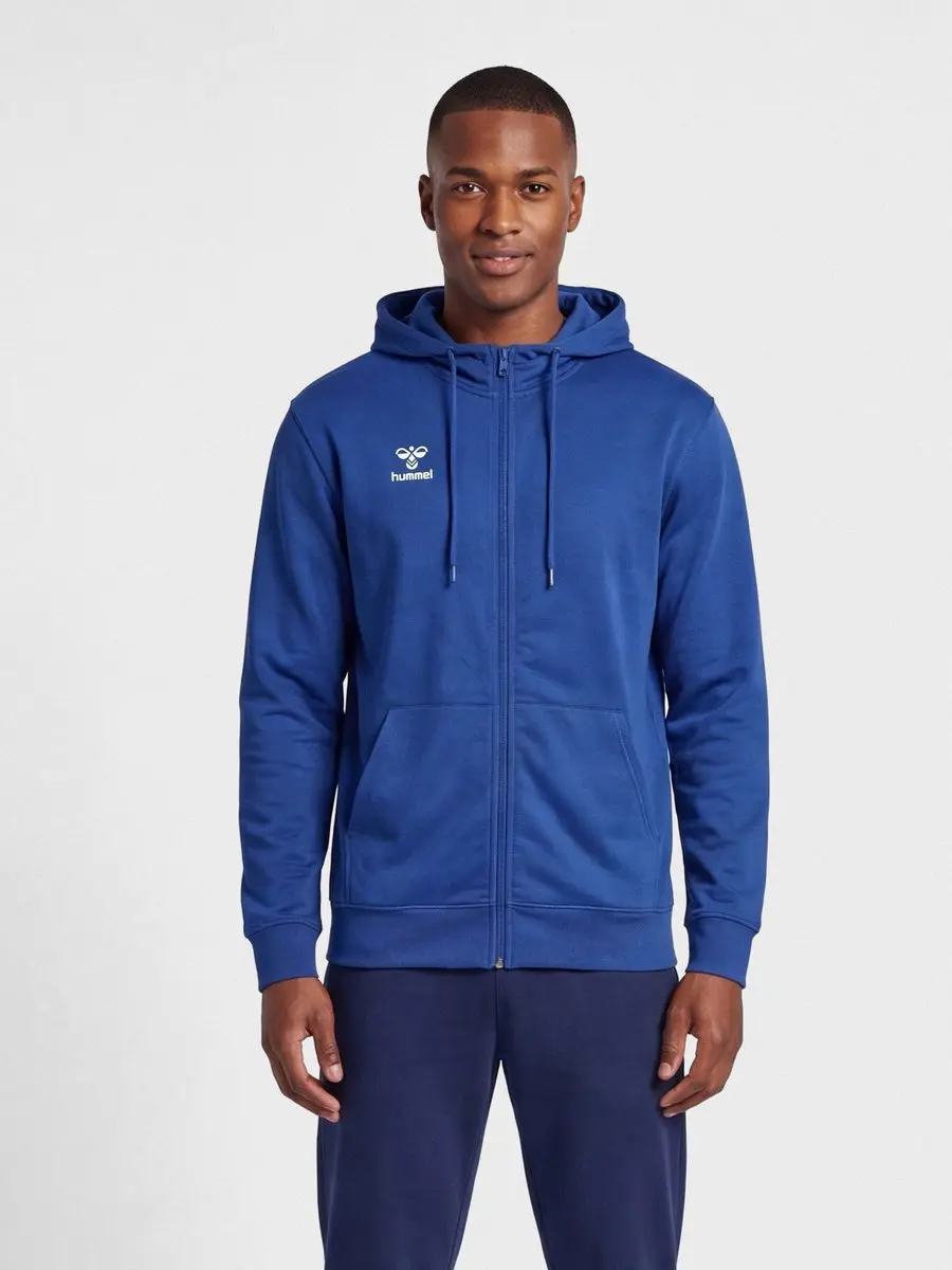 Hummel Heren Zip Hoodie met Logo en Rits
