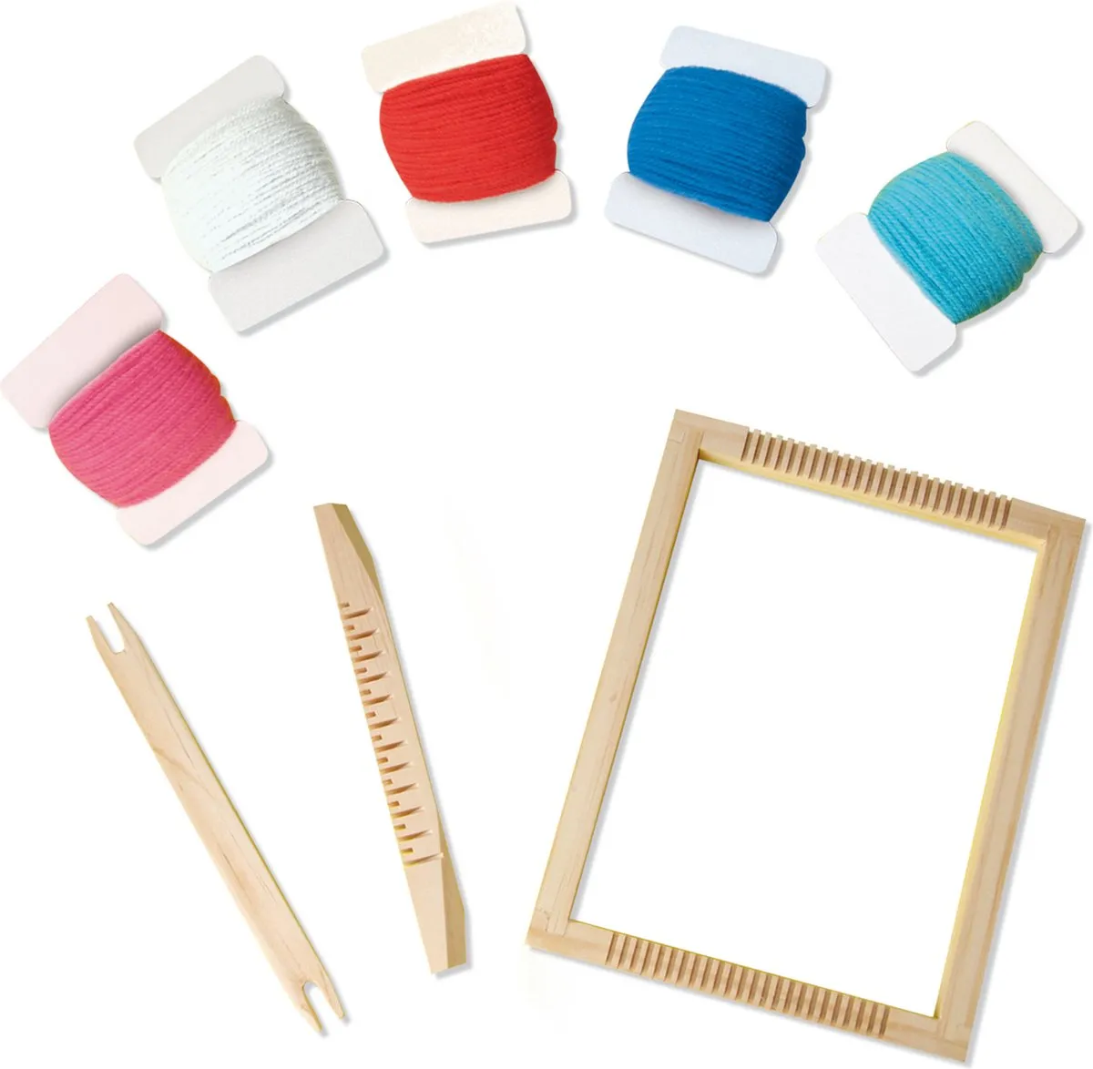 SES Creative Weefset - 6 Stuks - inclusief weefraam en garen