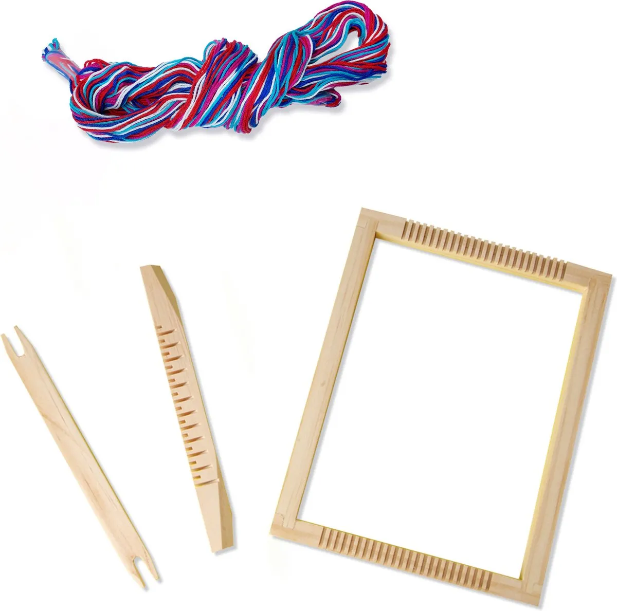 SES Creative Weefset - 6 Stuks - inclusief weefraam en garen
