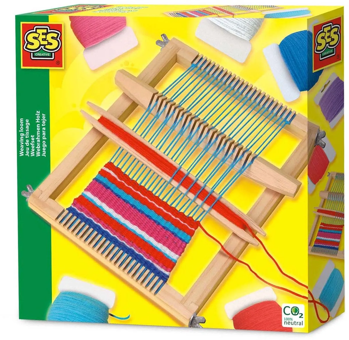 SES Creative Weefset - 6 Stuks - inclusief weefraam en garen