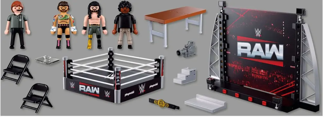 Playmobil WWE RAW Ring Verzamelaarsset 71956 - Multikleur - afbeelding 3 van 5