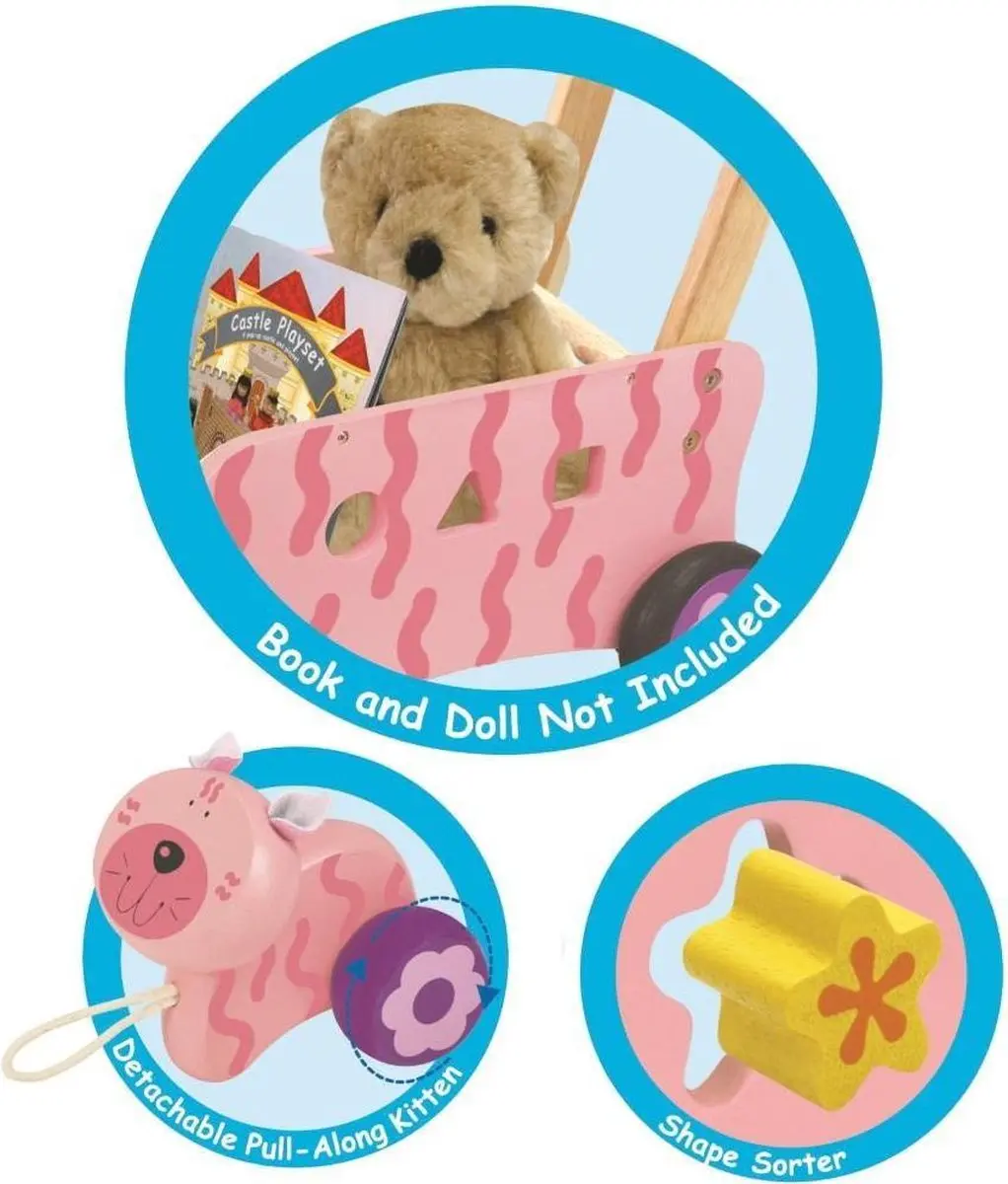 Simply for Kids I'm Toy Loop Duwwagen Poes - Roze