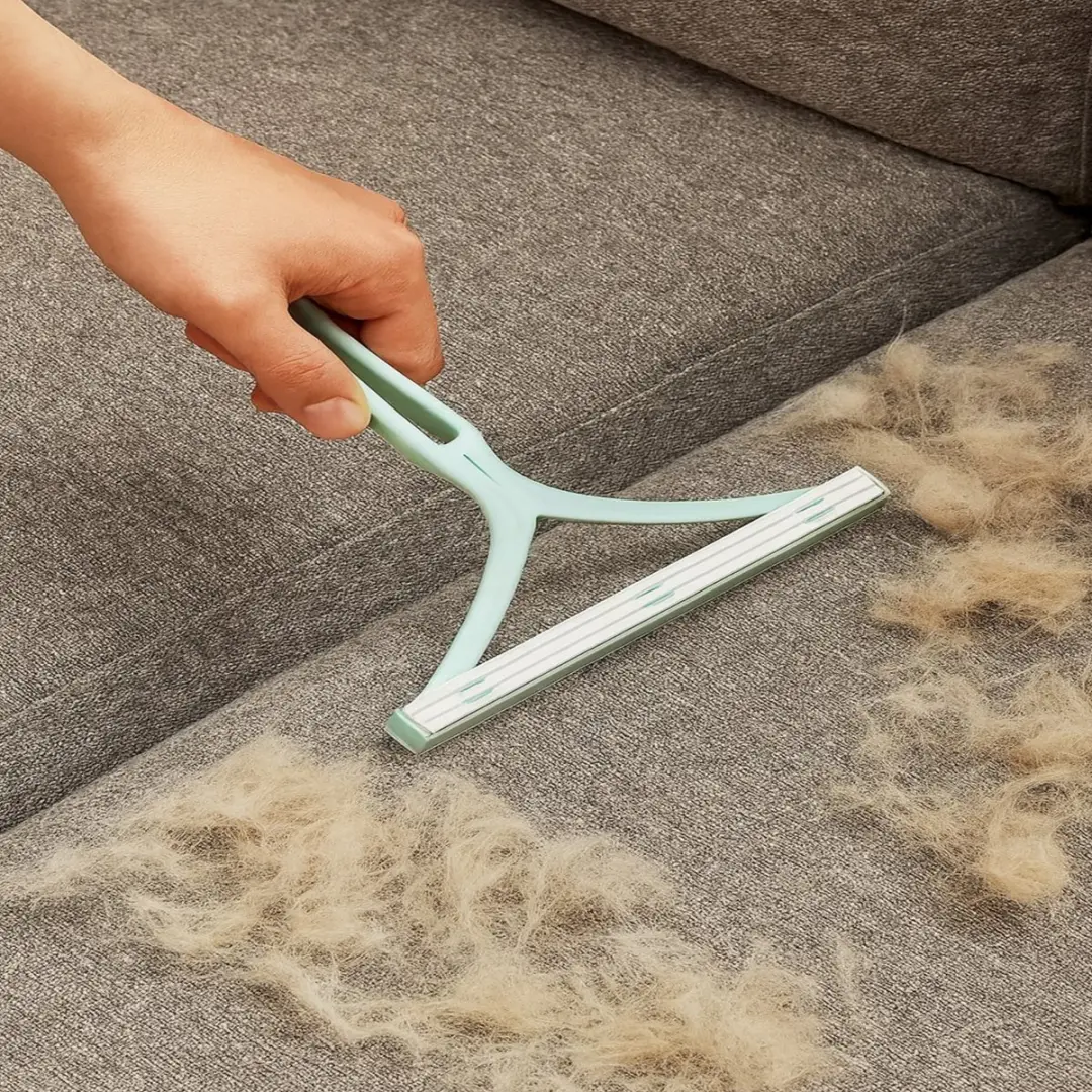 Nobleza Rubberborstel Dierenhaar Verwijderaar - Zwart/Mint