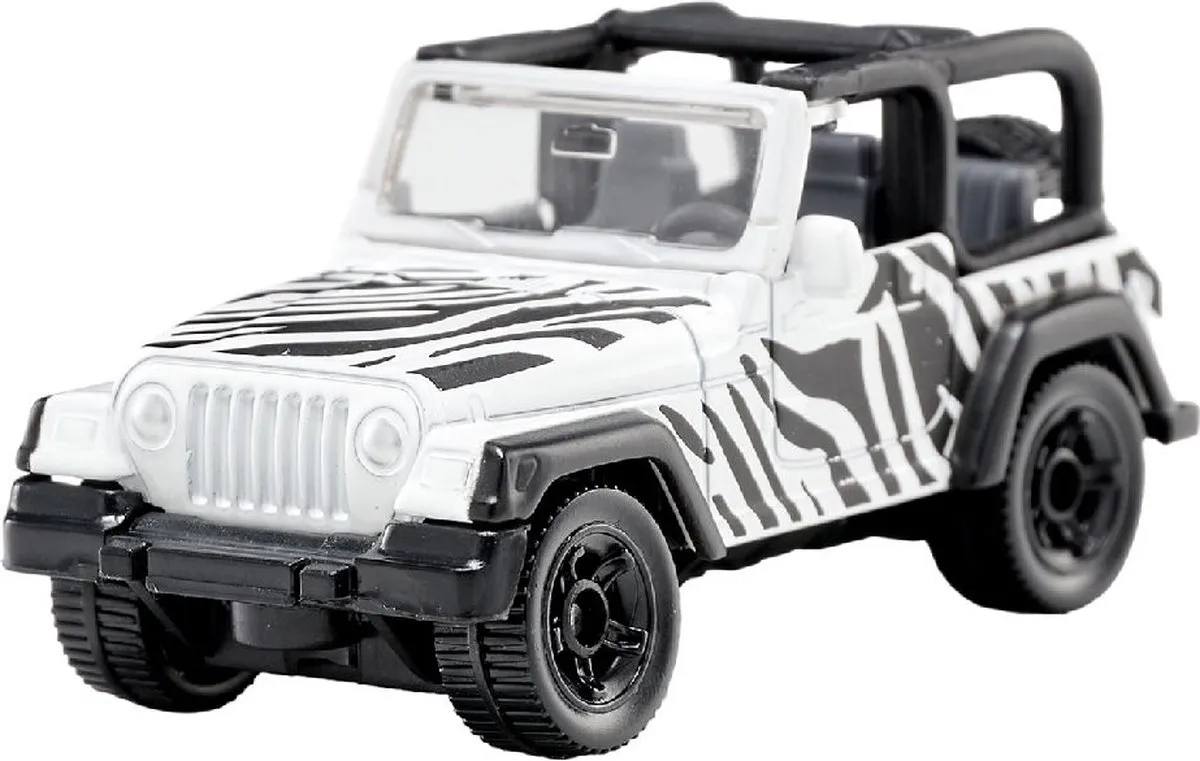 Siku speelgoedauto Jeep Wrangler Safari wit zwart - modelauto.
