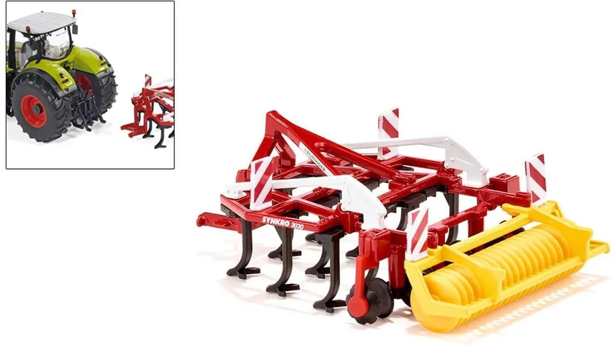 SIKU 2067 Pöttinger Synkro Grubber - 1:32 - Rood