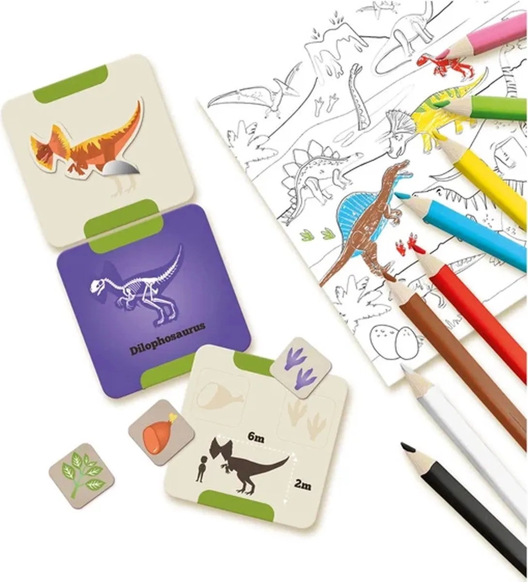 SES Creative Ik leer Dinosaurus Knutsel- en Puzzelpakket - 36 Kaarten