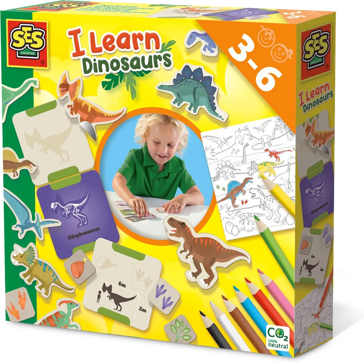 SES Creative Ik leer Dinosaurus Knutsel- en Puzzelpakket