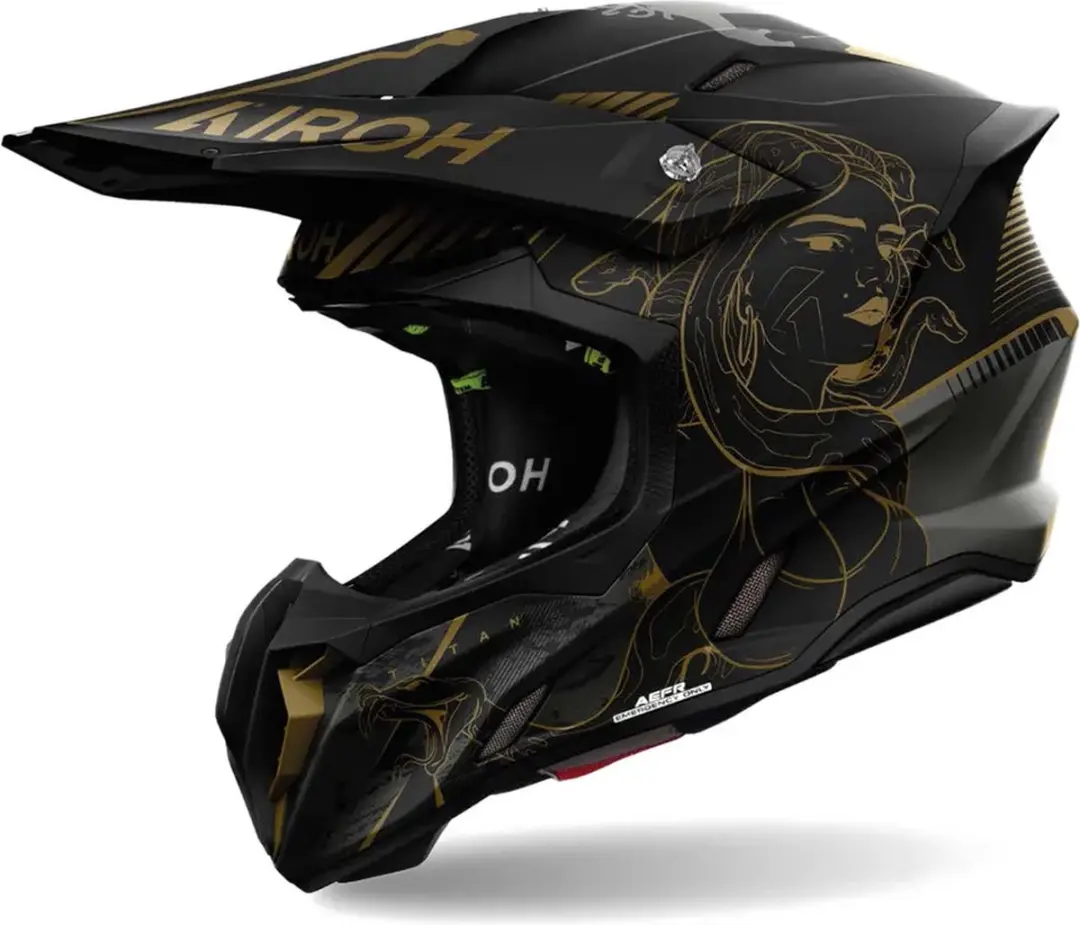 Airoh Twist 3.0 crosshelm Titan mat zwart goud XXL