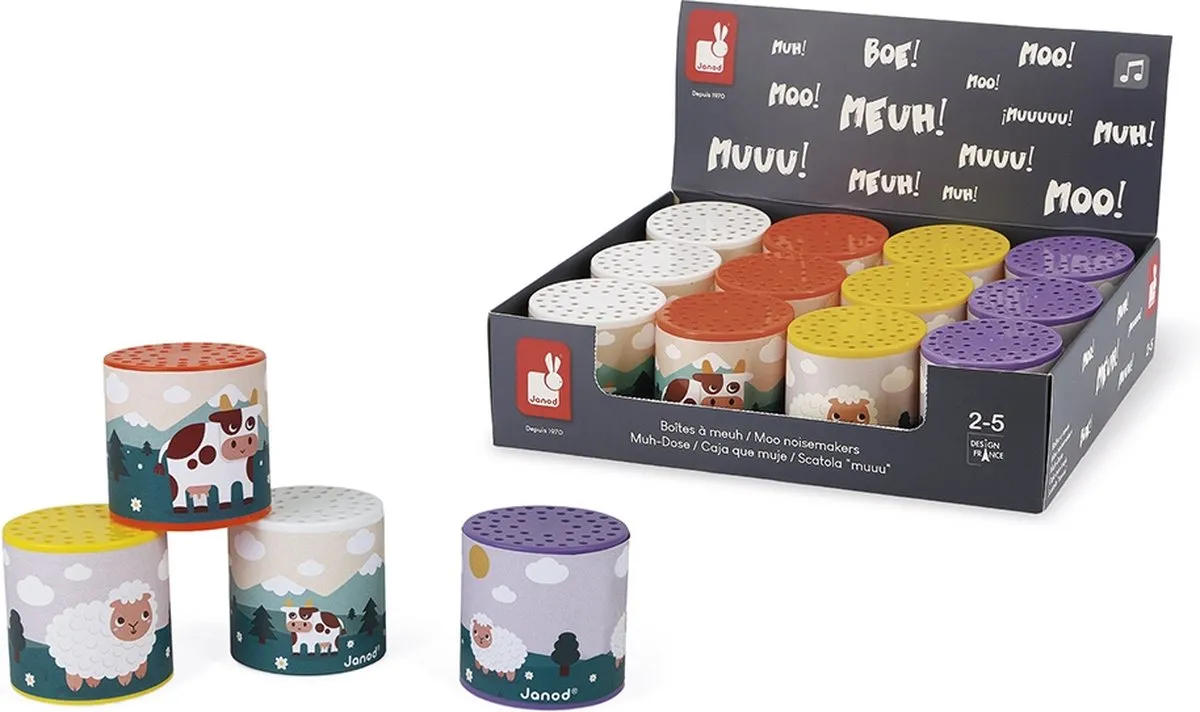 Janod Pocket Moo & Baa - Meerkleurig