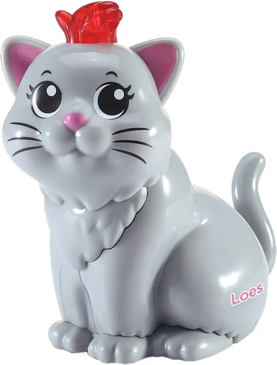 VTech Zoef Zoef Dieren Loes de Schattige Poes - Interactief Speelgoed MPN 80-553123 - Grijs