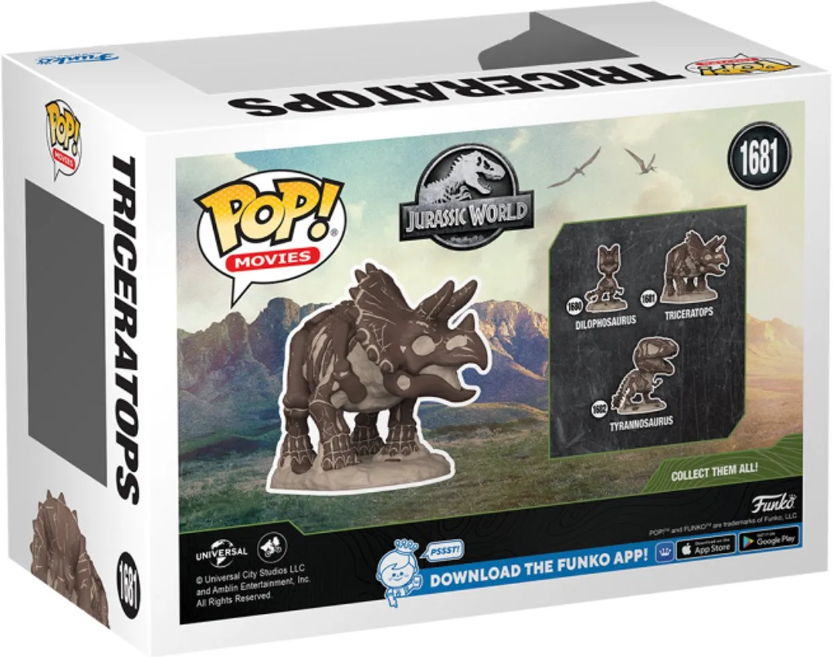 Funko Pop Movies Jurassic World Triceratops #1681 - Multi