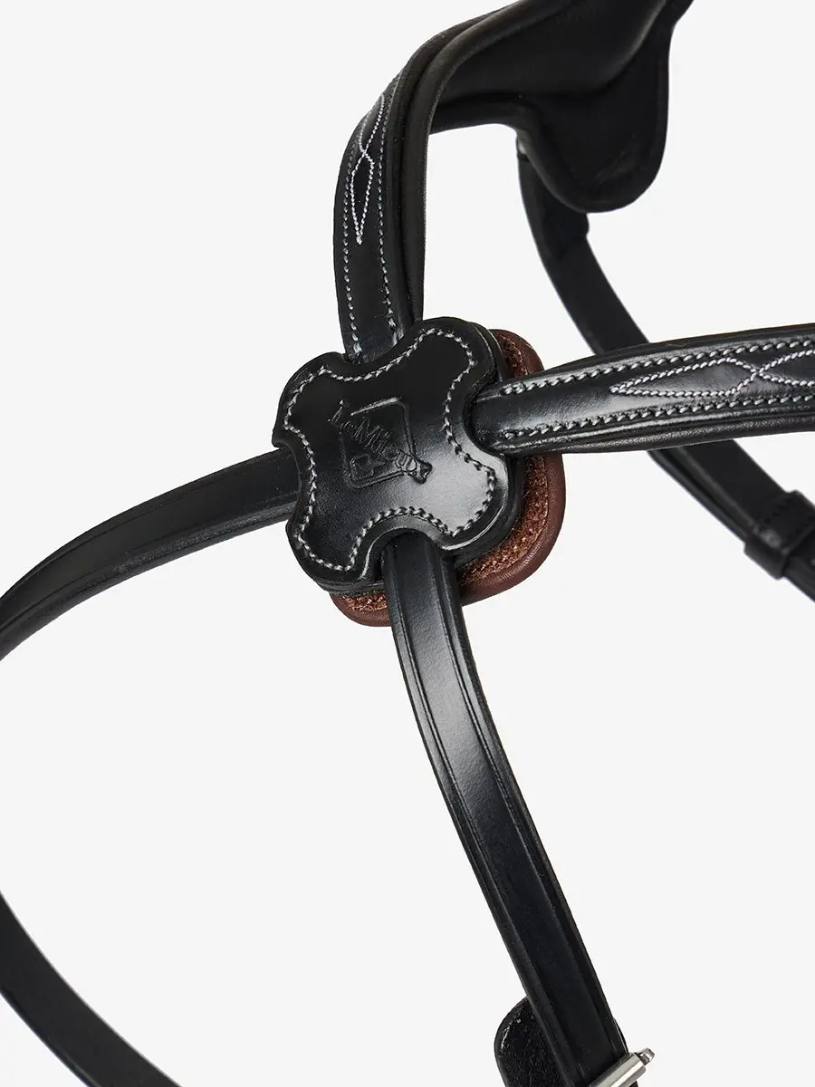 LeMieux Kudos Crackle Hoofdstel - Full - Zwart/Zilver - afbeelding 5 van 6