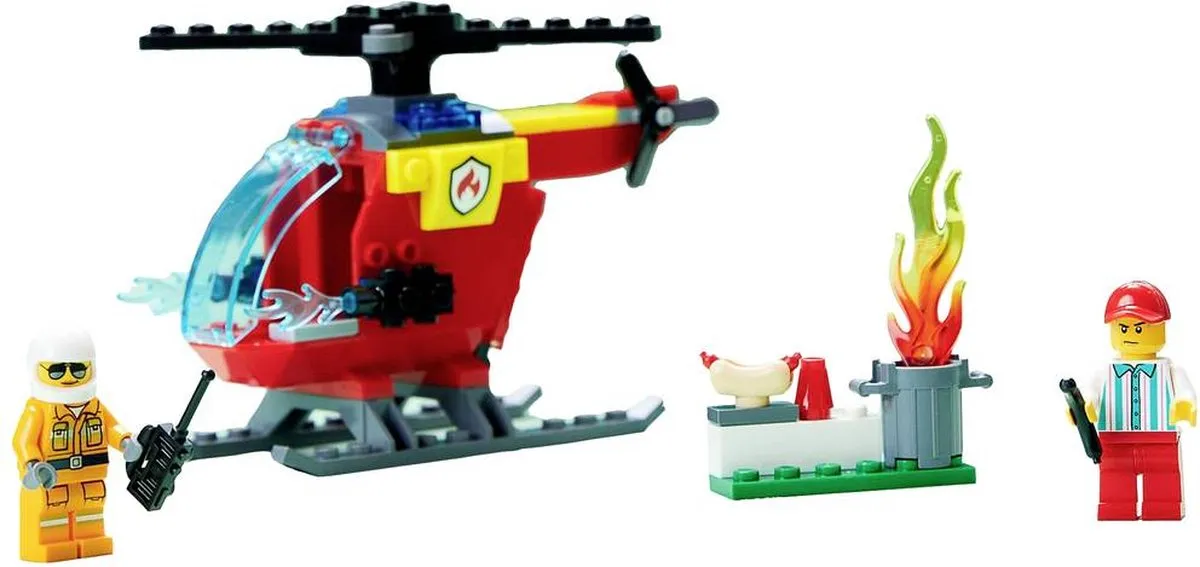 LEGO City Brandweerhelikopter 60318 - 2 Minifiguren - afbeelding 5 van 6