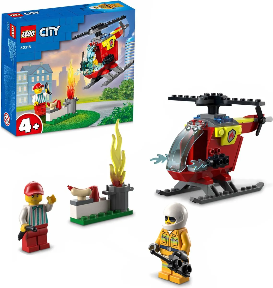 LEGO City Brandweerhelikopter 60318 - 2 Minifiguren - afbeelding 6 van 6