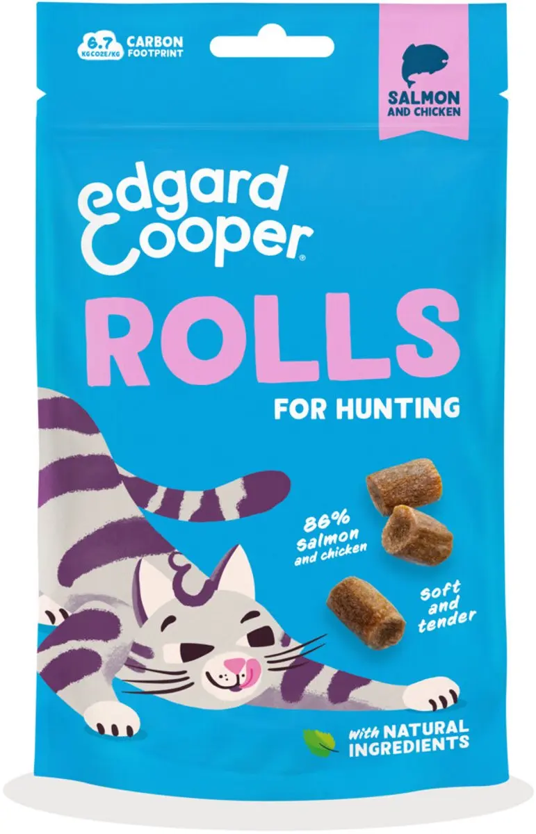 Edgard & Cooper Rolls Zalm Kattensnoepjes - 4x45g