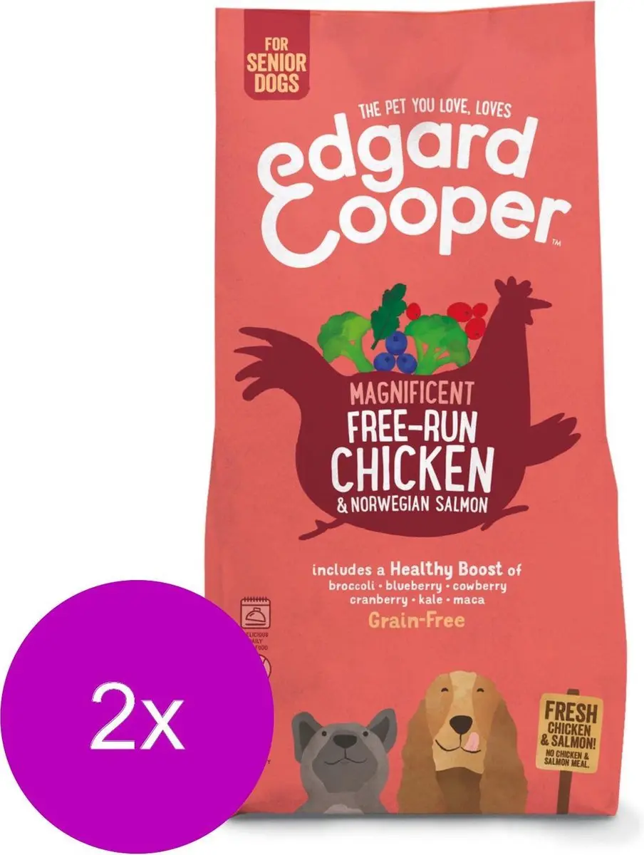 Edgard & Cooper Free-Run Chicken Senior Kip&Zalm&Broccoli