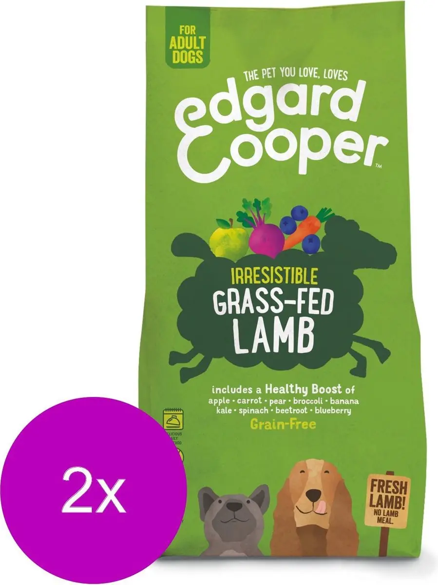 Edgard & Cooper Irresistible Grass-Fed Lamb Adult Lam&Appel&Wortel