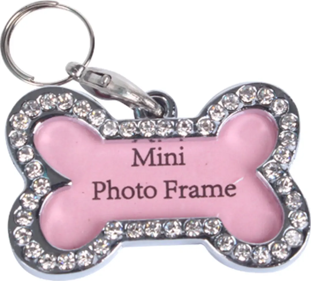 Nobleza Hondenpenning Bot - Zilver/Roze - 3,9 x 2,4 cm