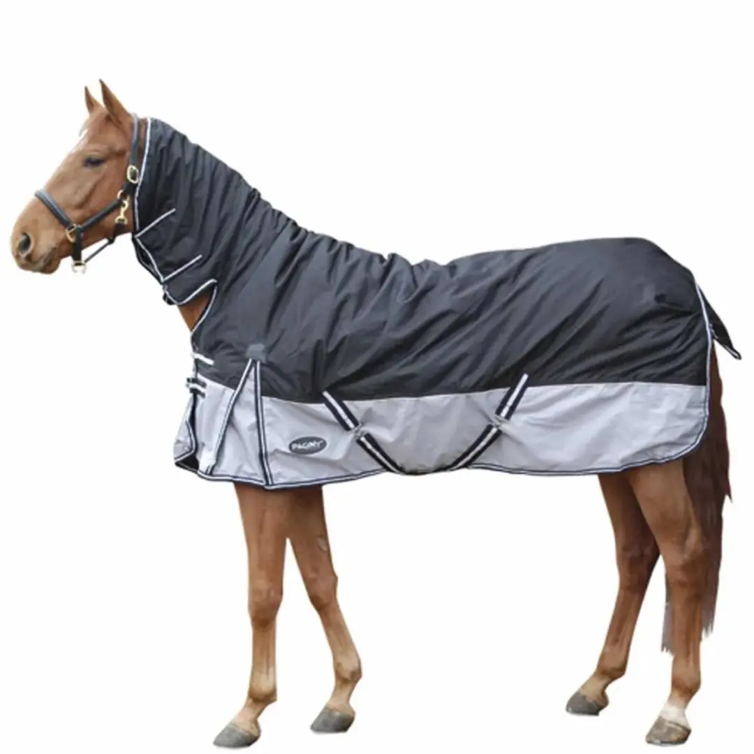 Pagony Tiger 0 Full Neck Paardendeken 185cm - 6000g - Zwart